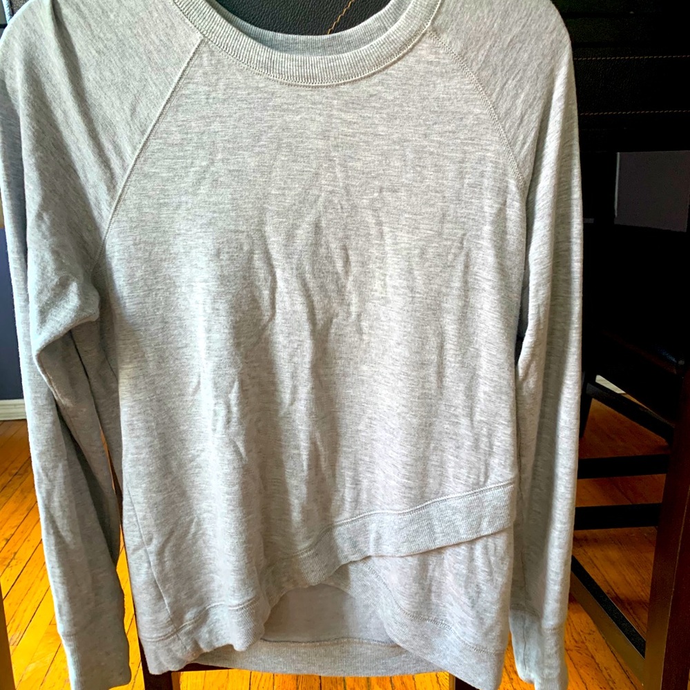 Athleta Light Gray Crewneck Sweatshirt